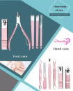 Pink Manicure Set 18 in 1 Stainless Steel Grooming Kit Professional Pedicure set